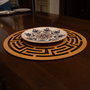 Hermia Labyrinth - Honey Juego de Salvamanteles de Madera (4 piezas)